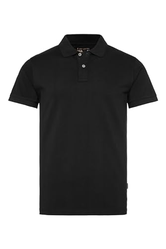 Camp David Herren Basic Pikee-Polo mit Trikotkragen Black XXXL von Camp David