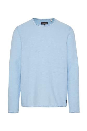 Camp David Herren Basic Pullover in Linksstrick Summer Blue XL von Camp David