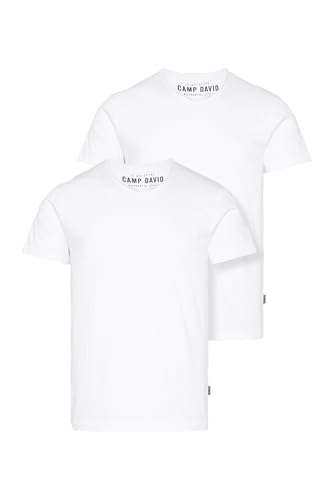 Camp David Herren Basic T-Shirt V-Neck 2er-Pack Opticwhite XXL Camp David Herren Basic T-Shirt V-Neck 2er-Pack Opticwhite XXL von Camp David