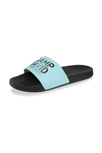 Camp David Herren Beach-Pantolette mit Logo Artwork Sun Aqua 45 von Camp David