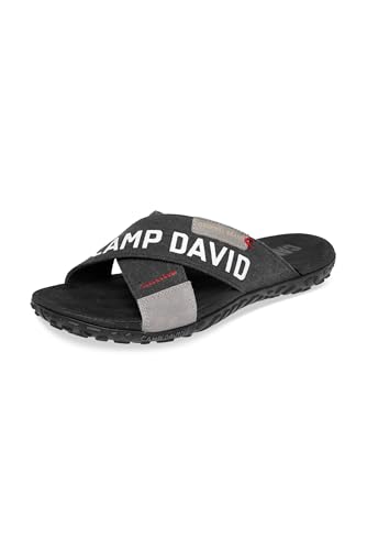 Camp David Herren Beach Slipper mit Logo Artworks Black 43 von Camp David