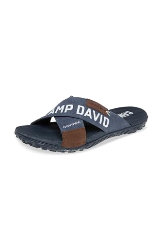 Camp David Herren Beach Slipper mit Logo Artworks Lazy Blue 42 von Camp David