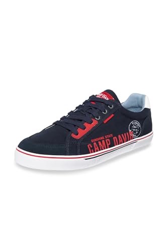 Camp David Herren Canvas Sneaker mit Logo Design Blue Navy 46 von Camp David