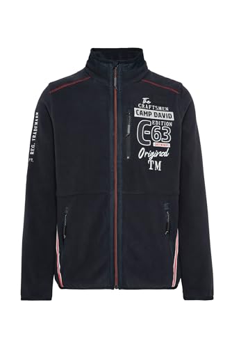 Camp David Herren Fleecejacke mit Logo Artworks Dark Teal L von Camp David