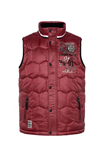 Camp David Herren Glänzende Daunenweste mit Logo Artworks Dark Red L von Camp David