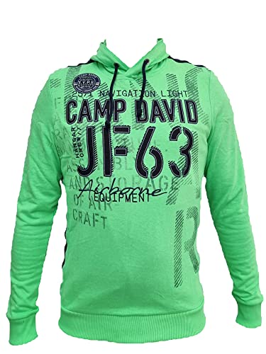 Camp David Herren Hoodie mit Label-Applikationen und Tapes von Camp David