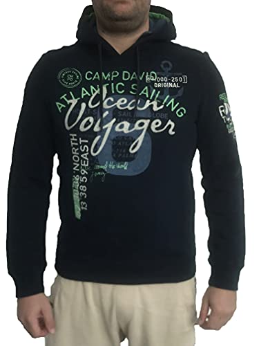 Camp David Herren Hoodie mit Label Print und Stickereien von Camp David