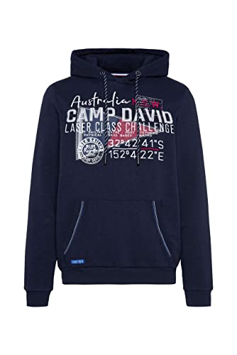 Camp David Herren Hoodie mit Logo-Applikationen von Camp David