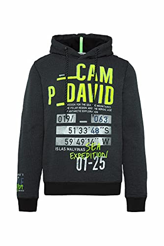 Camp David Herren Hoodie mit Struktur und Logo Artwork von Camp David