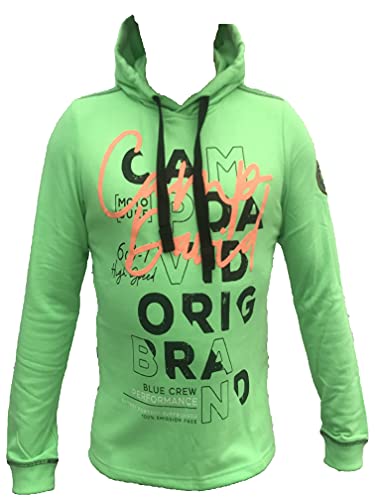 Camp David Herren Hoodie mit Used- und Puff Print von Camp David