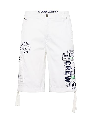 Camp David Herren Hose weiß/schwarz XXL von Camp David