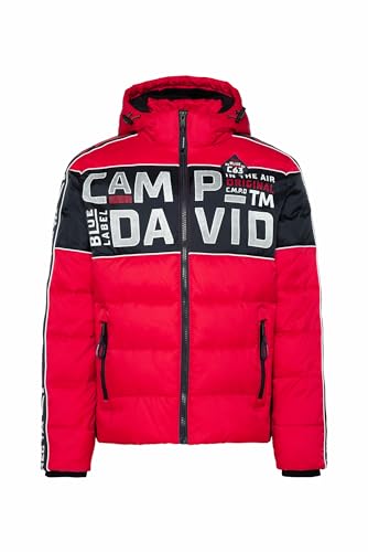 Camp David Herren Jacke im Ski-Design mit Logo Artworks Mission Red Rot XL von Camp David