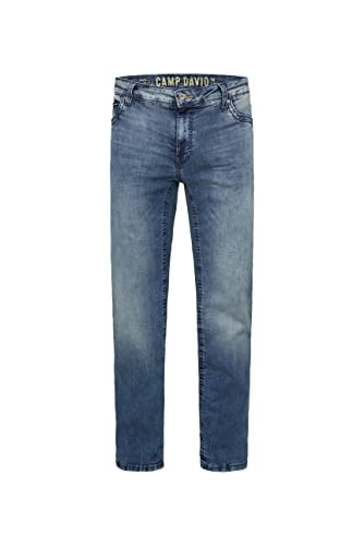 Camp David Herren Jeans CO:NO mit Used-Effekten Medium Blue Vintage 30 30 von Camp David