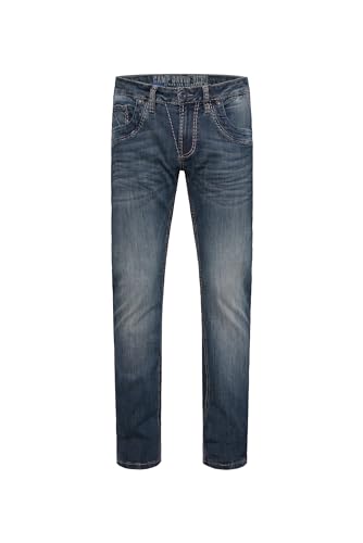 Camp David Herren Jeans NI:CK mit Breiten Nähten Blue Used 30 32 von Camp David