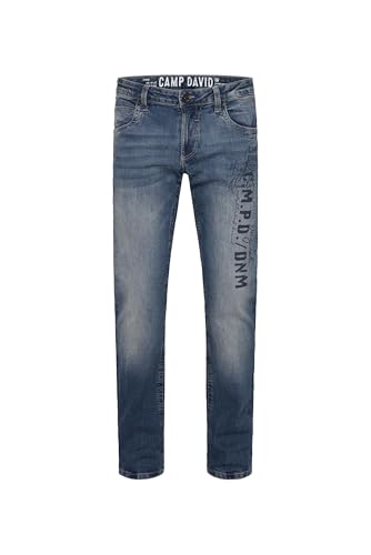 Camp David Herren Jeans NI:CO Regular Fit Dark Blue Printed 31 30 von Camp David