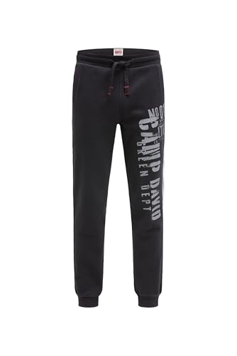 Camp David Herren Jogginghose mit Seitentapes und Logo Prints Black, L von Camp David