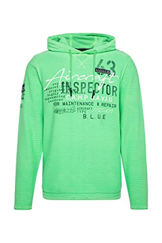 Camp David Herren Kapuzenpullover mit Label Prints und Patches von Camp David