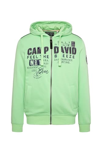 Camp David Herren Kapuzensweatjacke mit Logo-Applikationen Kiwi Green, XXL Camp David Herren Kapuzensweatjacke mit Logo-Applikationen Kiwi Green, XXL von Camp David