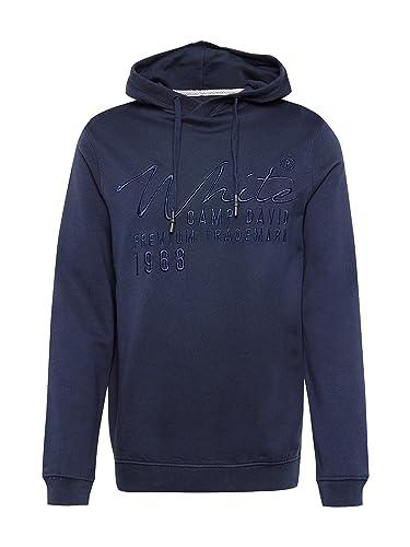 Camp David Herren Kapuzensweatshirt mit toniger Stickerei Absolute Blue XL von Camp David