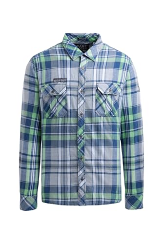 Camp David Herren Karohemd Langarm mit Klappentaschen Flight Green, L von Camp David