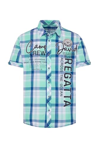 Camp David Herren Kurzarm-Karohemd mit Label-Applikationen Mint Leaf, M Camp David Herren Kurzarm-Karohemd mit Label-Applikationen Mint Leaf, M von Camp David