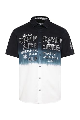 Camp David Herren Kurzarmhemd Dip Dye mit Artworks Blue Navy, L Camp David Herren Kurzarmhemd Dip Dye mit Artworks Blue Navy, L von Camp David