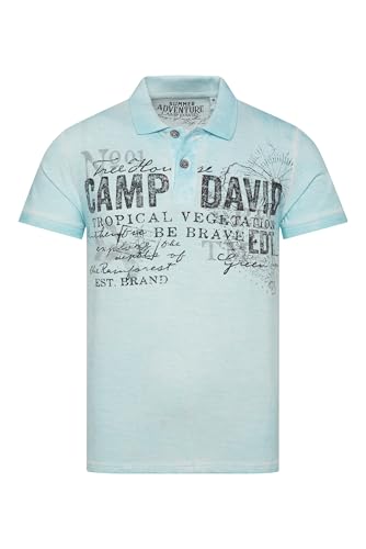Camp David Herren Kurzarmpolo Oil Dyed mit Logo Prints Fresh Breeze, XL Camp David Herren Kurzarmpolo Oil Dyed mit Logo Prints Fresh Breeze, XL von Camp David