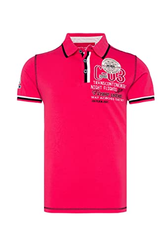 Camp David Herren Kurzarmpolo mit Artworks und Kontrastnähten Speed Red M von Camp David