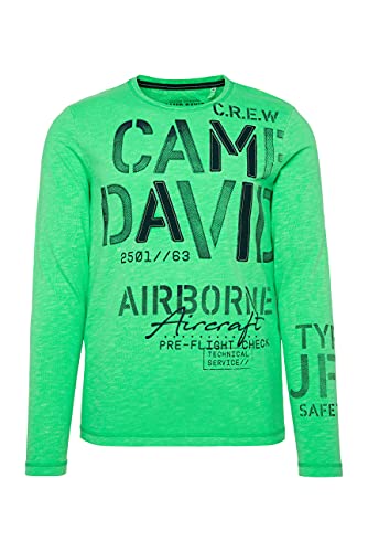 Camp David Herren Langarmshirt mit Logo-Applikationen von Camp David