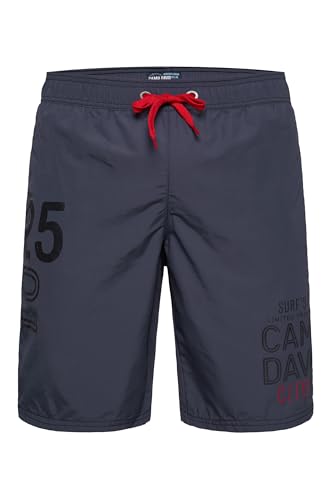 Camp David Herren Lange Badeshorts mit Logo Prints Concrete Blue XXL von Camp David