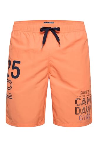 Camp David Herren Lange Badeshorts mit Logo Prints Sunshine Orange L von Camp David