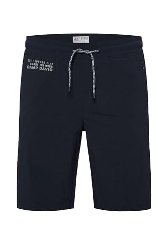 Camp David Herren Leichte Lauf-Shorts mit reflektierenden Prints Blue Navy XL von Camp David