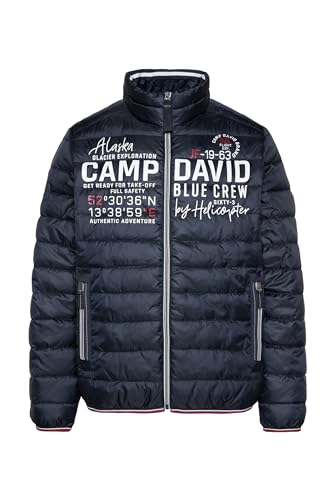 Camp David Herren Leichte Steppjacke mit Logo Prints und Tapes Blue Navy Xl von Camp David