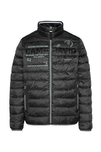 Camp David Herren Leichte Steppjacke mit Logo Prints und Tapes Dark Anthra XXL von Camp David