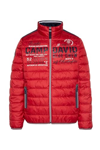 Camp David Herren Leichte Steppjacke mit Logo Prints und Tapes Royal Red L von Camp David