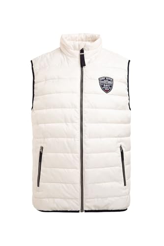 Camp David Herren Leichte Steppweste mit Rücken-Print Ivory, L von Camp David