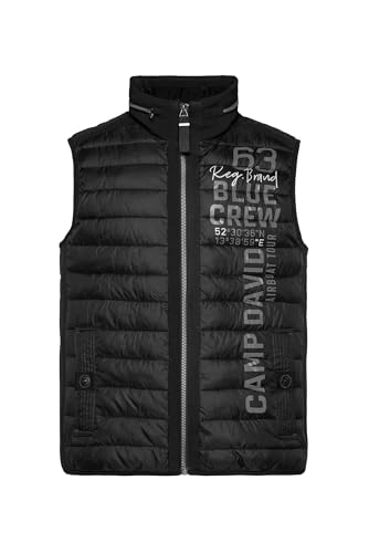Camp David Herren Leichte Steppweste mit Softshell-Details Black M von Camp David