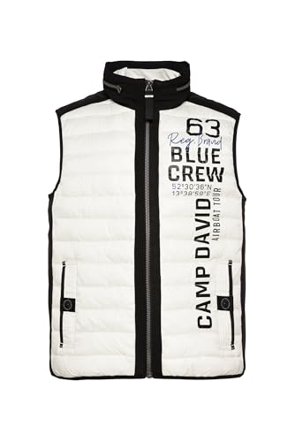 Camp David Herren Leichte Steppweste mit Softshell-Details Kitt M von Camp David