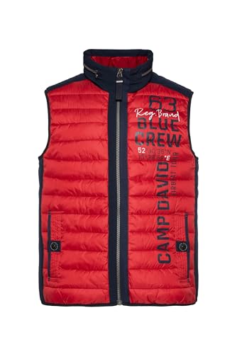 Camp David Herren Leichte Steppweste mit Softshell-Details Royal Red M von Camp David