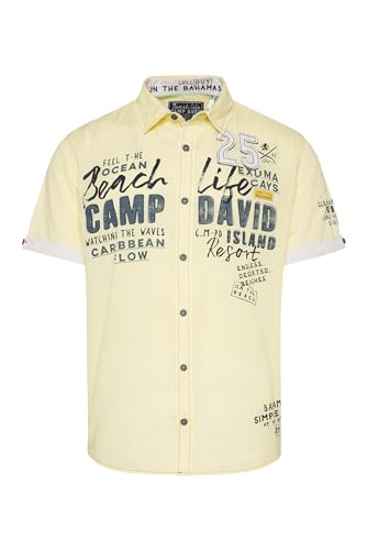 Camp David Herren Leichtes Sommerhemd mit Logo Artworks Banana Sun L von Camp David