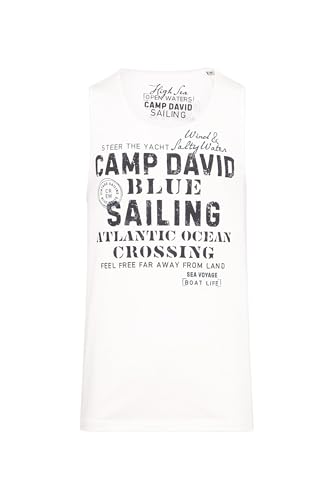 Camp David Herren Muskelshirt mit Sailing Print Ivory, XL von Camp David
