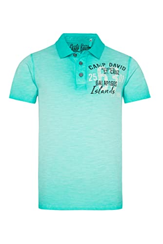 Camp David Herren Pikee-Polo Oil Dyed mit Rücken-Artwork Aqua Green M Camp David Herren Pikee-Polo Oil Dyed mit Rücken-Artwork Aqua Green M von Camp David