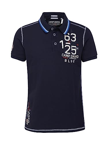 Camp David Herren Shirt blau/Navy/weiß M von Camp David