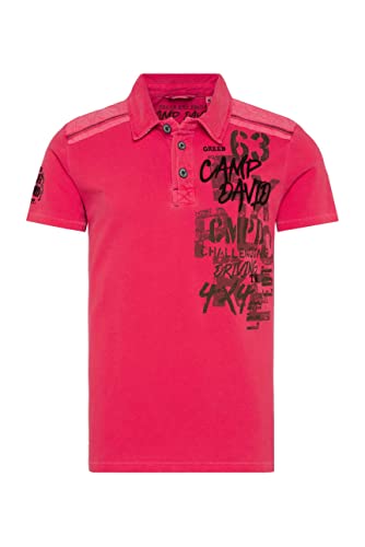 Camp David Herren Shirt rot/schwarz/dunkelgrün XXL von Camp David