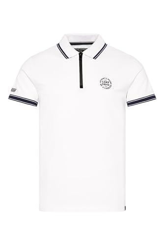 Camp David Herren Pikee-Polo mit Zipper Opticwhite 4XL von Camp David