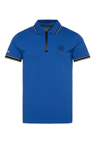 Camp David Herren Pikee-Polo mit Zipper Urban Blue M von Camp David