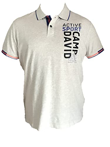 Camp David Herren Polo mit Logo Artwork und Neon-Details von Camp David