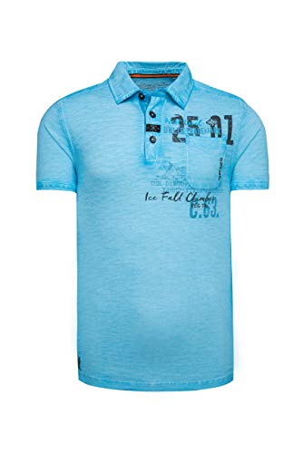 Camp David Herren Poloshirt Oil Dyed mit Artworks und Tasche von Camp David