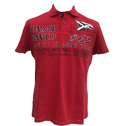 Camp David Herren Poloshirt aus Pikee mit Label-Applikationen von Camp David