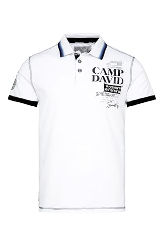 Camp David Herren Poloshirt mit Logo-Applikationen Opticwhite XXL Camp David Herren Poloshirt mit Logo-Applikationen Opticwhite XXL von Camp David